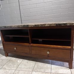 Wooden TV Shelf With Drawers 