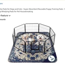 Size 72x72 
1 pack - PUPIBOO Washable Pee Pads for Dogs and Cats - Super Absorbent Reusable Puppy Training Pads - 100% Waterproof, Leak-Proof & Non-Sl