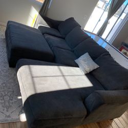 Comfy Quality Living Spaces Sofa Sectional With Ottoman! 