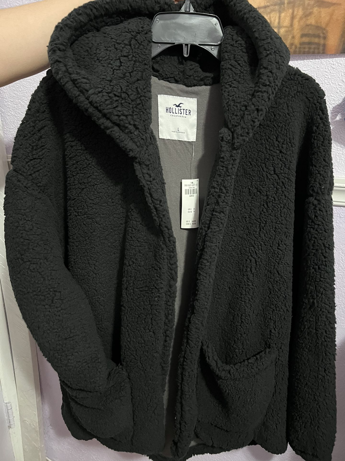 Hollister Sherpa Jacket With Hood