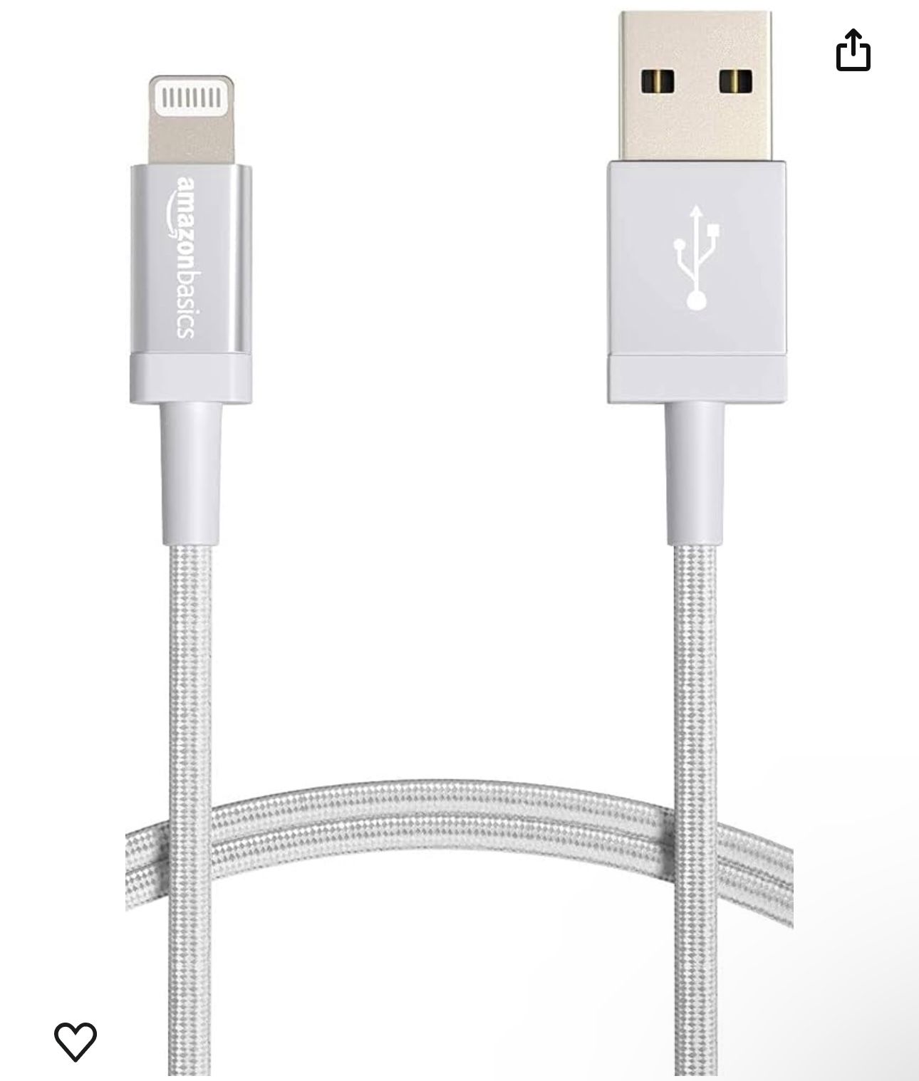 Amazon Basics USB-A to Lightning Charger Cable