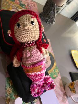 Hand made crochet mairmaid