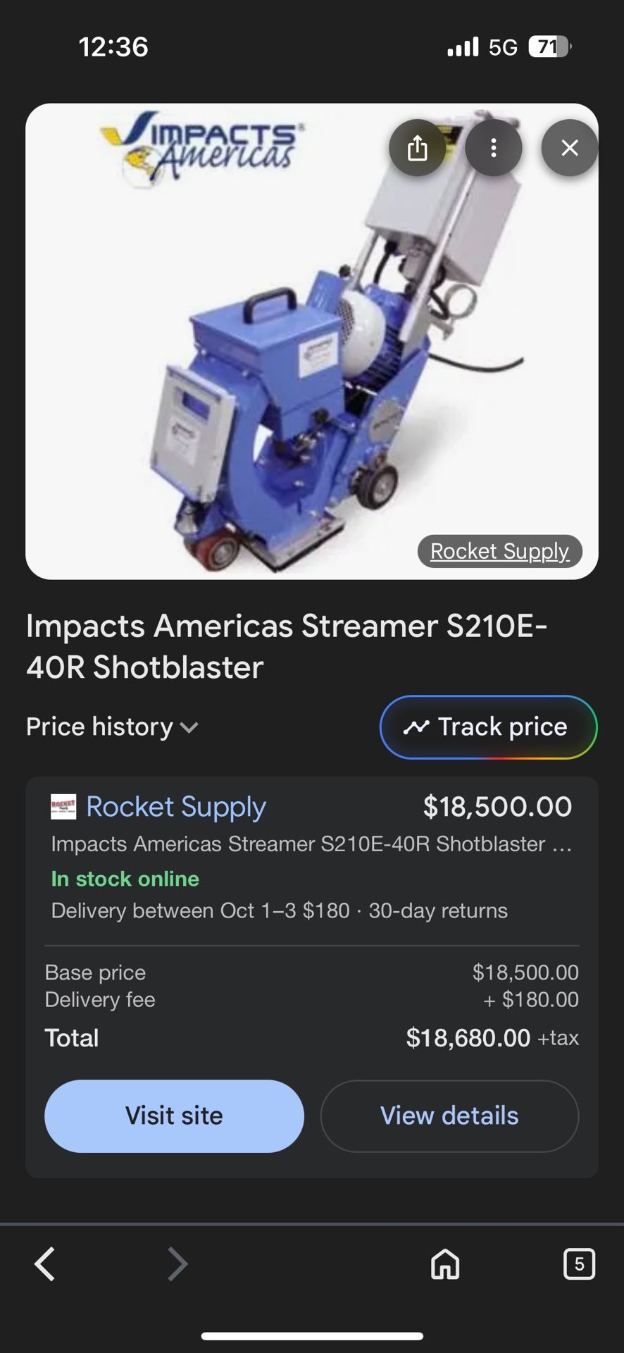 S210E- 40R Shotblaster