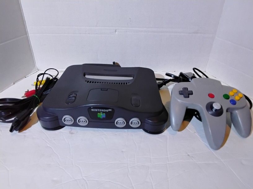 Nintendo 64 N64 Console With Original AV Cable, Power Supply And Controller 