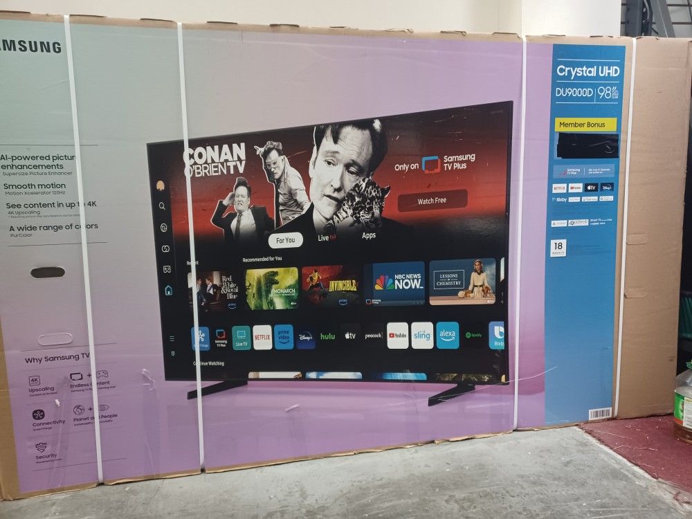 Big Savings. 98" Screen Samsung Smart 4k. Original Box SEALED. Financing Available