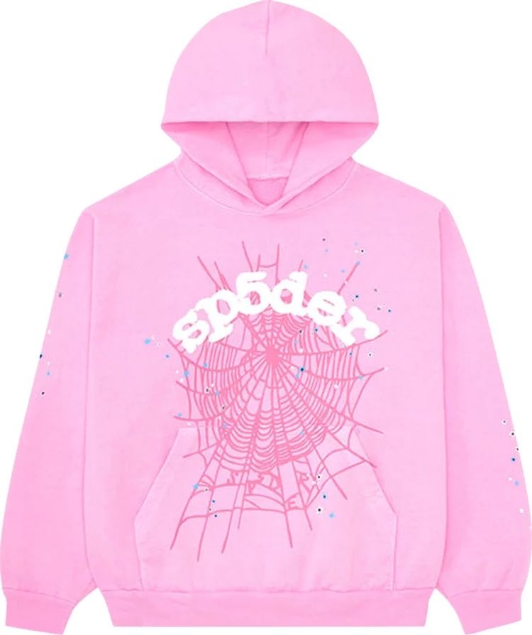 Pink Sp5der Hoodie Small