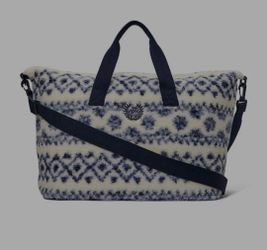 PINK Victoria’s Secret Cozy Sherpa Weekender Tote Bag