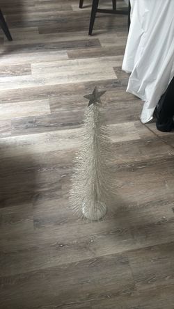 Silver Glitter Christmas Tree Decoration