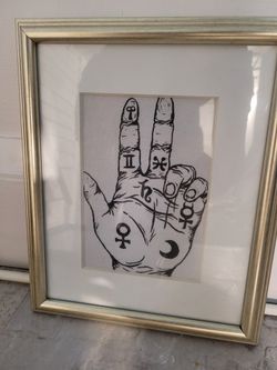 Small Canvas Hand Print With Frame 