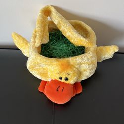 Plush duck Easter basket