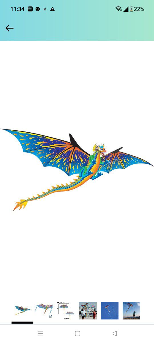 Dragon 3D Nylon Kite 76-in Wide 