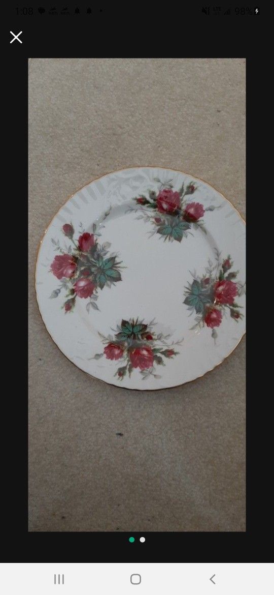 Hammersley (England) "Grandmother's Rose"-Plate,