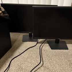 2 27” Dell Monitors 