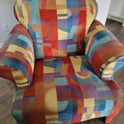 Colorful Upholstered Armchair