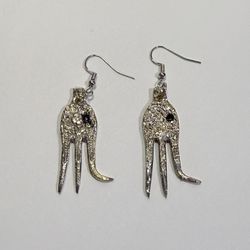 Elephant Fork Earrings – Upcycled Vintage Flatware, Handmade