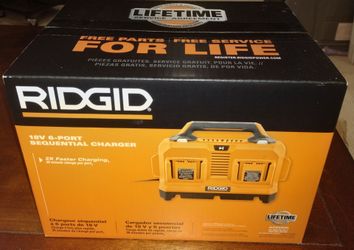 RIDGID 18V 6-Port Sequential Battery Charger