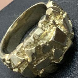 14 Kt Mens Nugget Ring