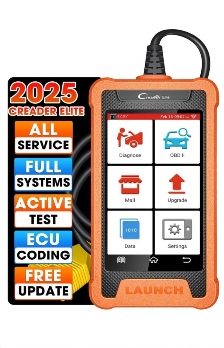 LAUNCH Creader Elite Bidirectional Tool for Ford Lincoln Mercury Mazda, Resets OBD2 Scanner, Diagnostic, Oil light, ABS Bleeding, SAS Reset, BMS