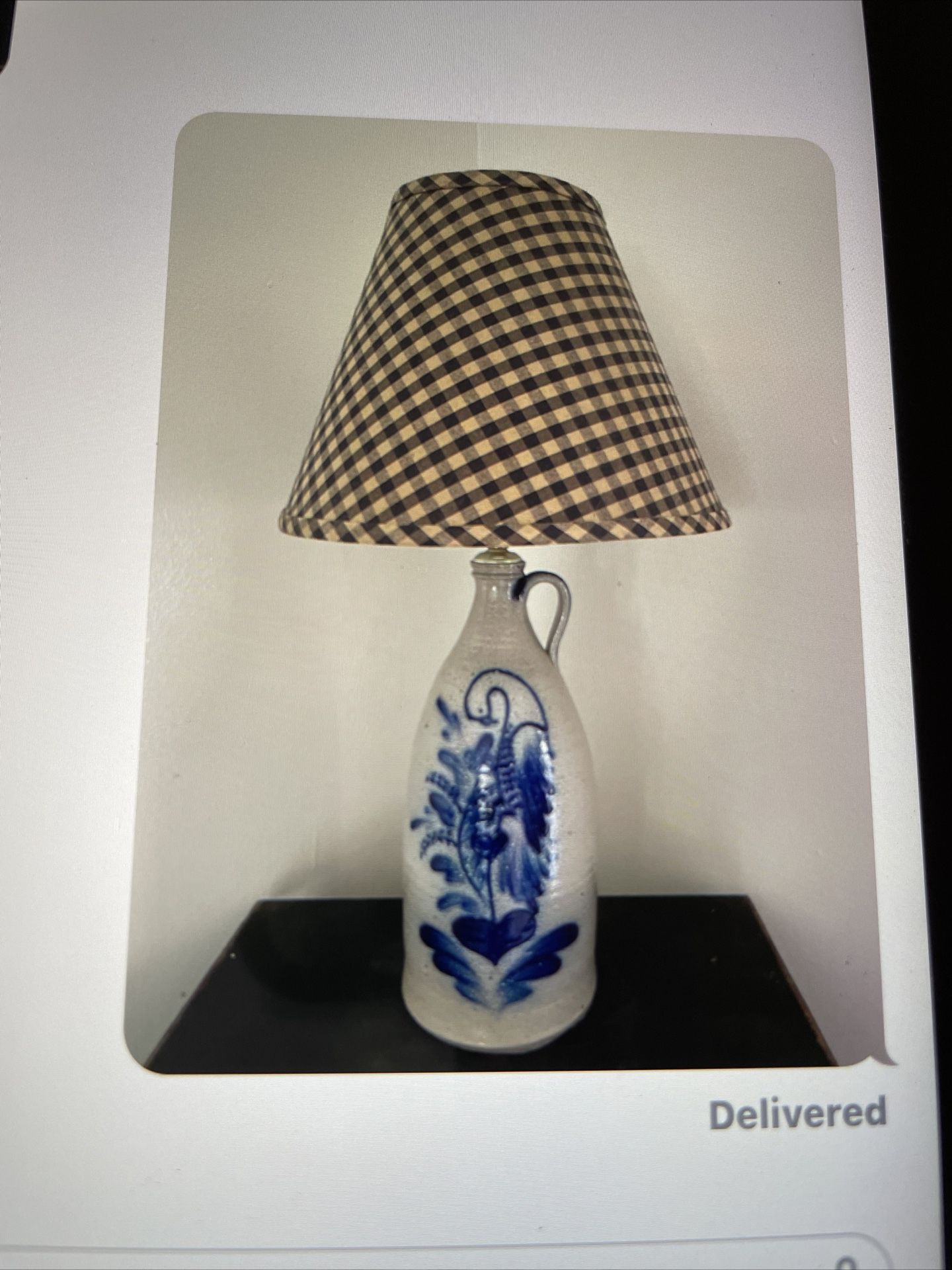 Vintage Pottery Glazed lamp