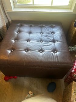 Brown ottoman
