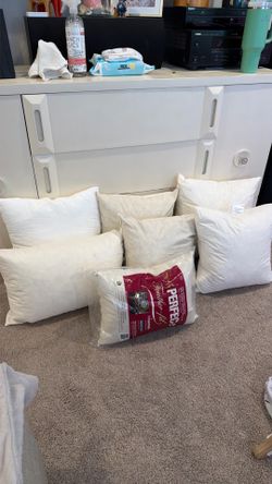 Assortment of down pillows inserts