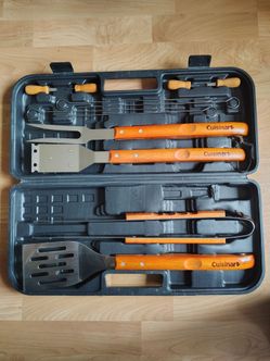 Cuisinart 13-Piece Wooden Handle Grill Tool Set