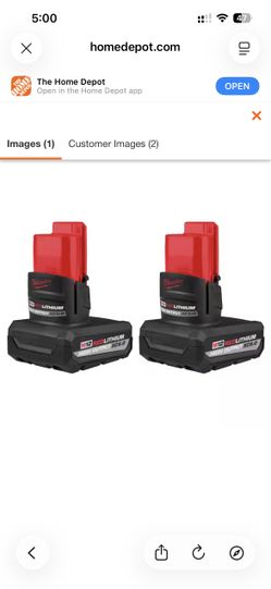 Milwaukee M12 12-Volt Lithium-Ion XC High Output 5 Ah Battery (2-Pack)