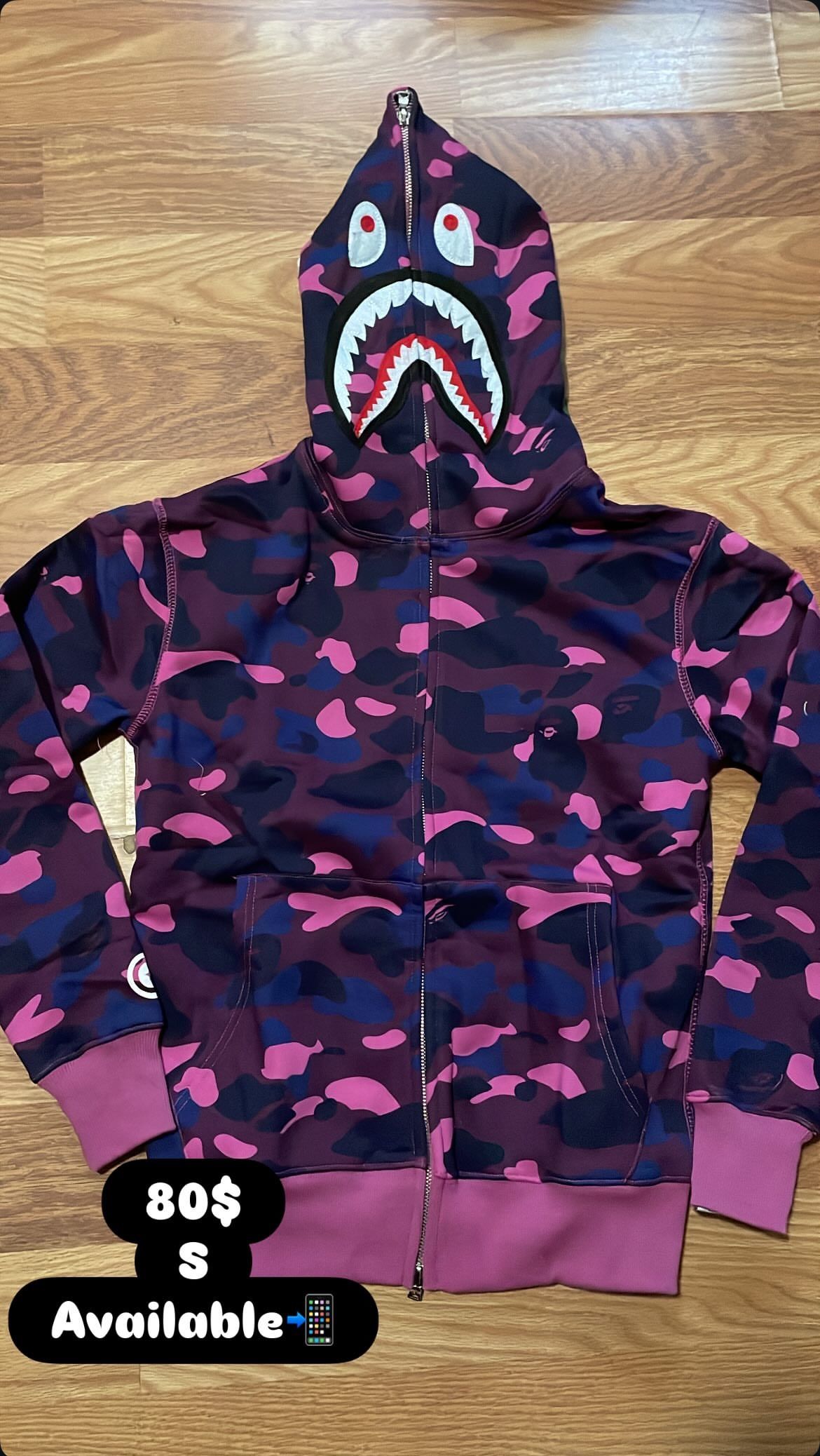 Purple Bape Hoodie Size Small
