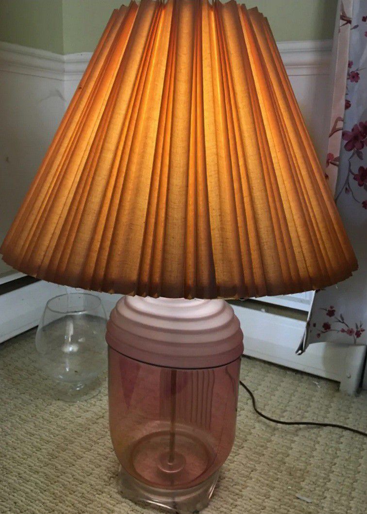 Antique Pink Glass Lamp from 1960's

(LOCAL PICKUP ONLY)