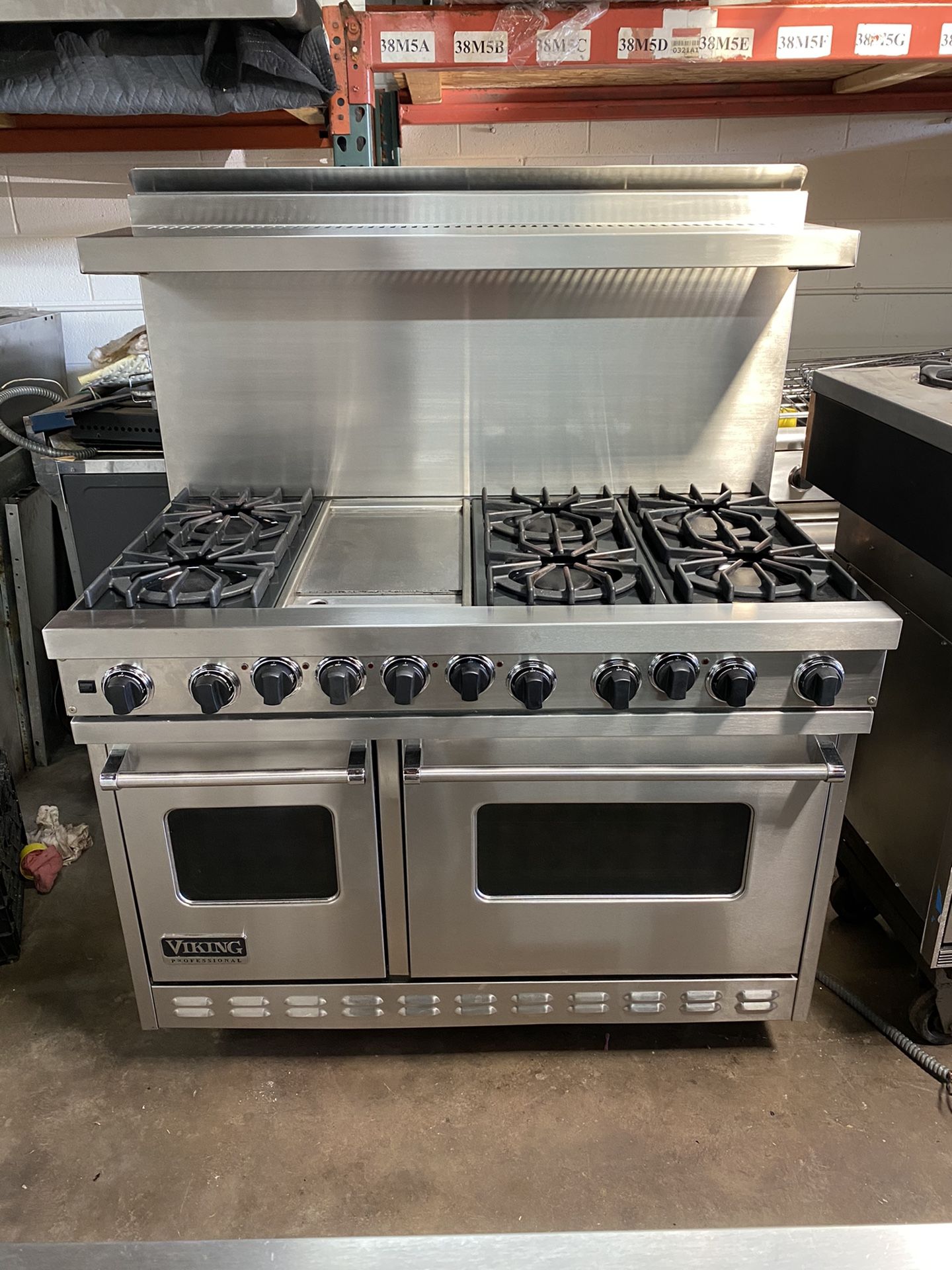 Viking dual fuel 48” range stainless stove gas griddle electric ovens