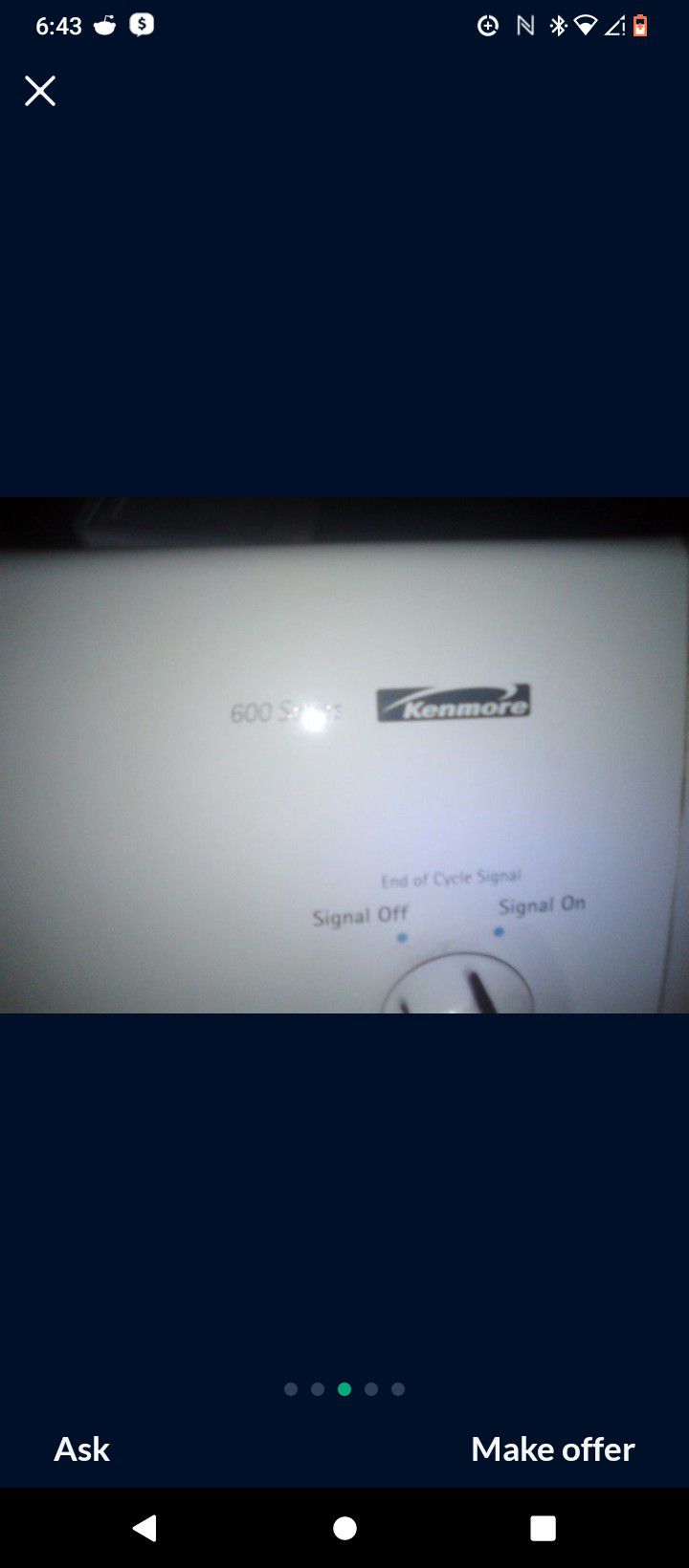 Kenmore Washer & Dryer $250 OBO 600 Series Set with laundry tub
