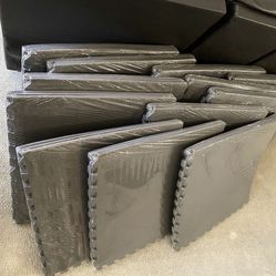 New Floor Neoprene Rubber Mats 1pack=4pcs square floor mats it covers 16sq ft for Gym Exercise Room Yoga