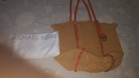 Very large MK straw bag