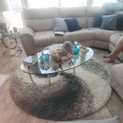 Glass End Tables And Coffee Table 