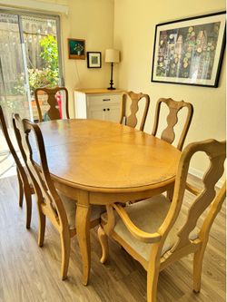 White Oak Dining Set