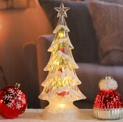 LED Light-Up Acrylic Christmas Tree Decoration