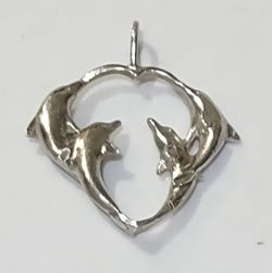 Sterling Silver Dolphin Pendant 