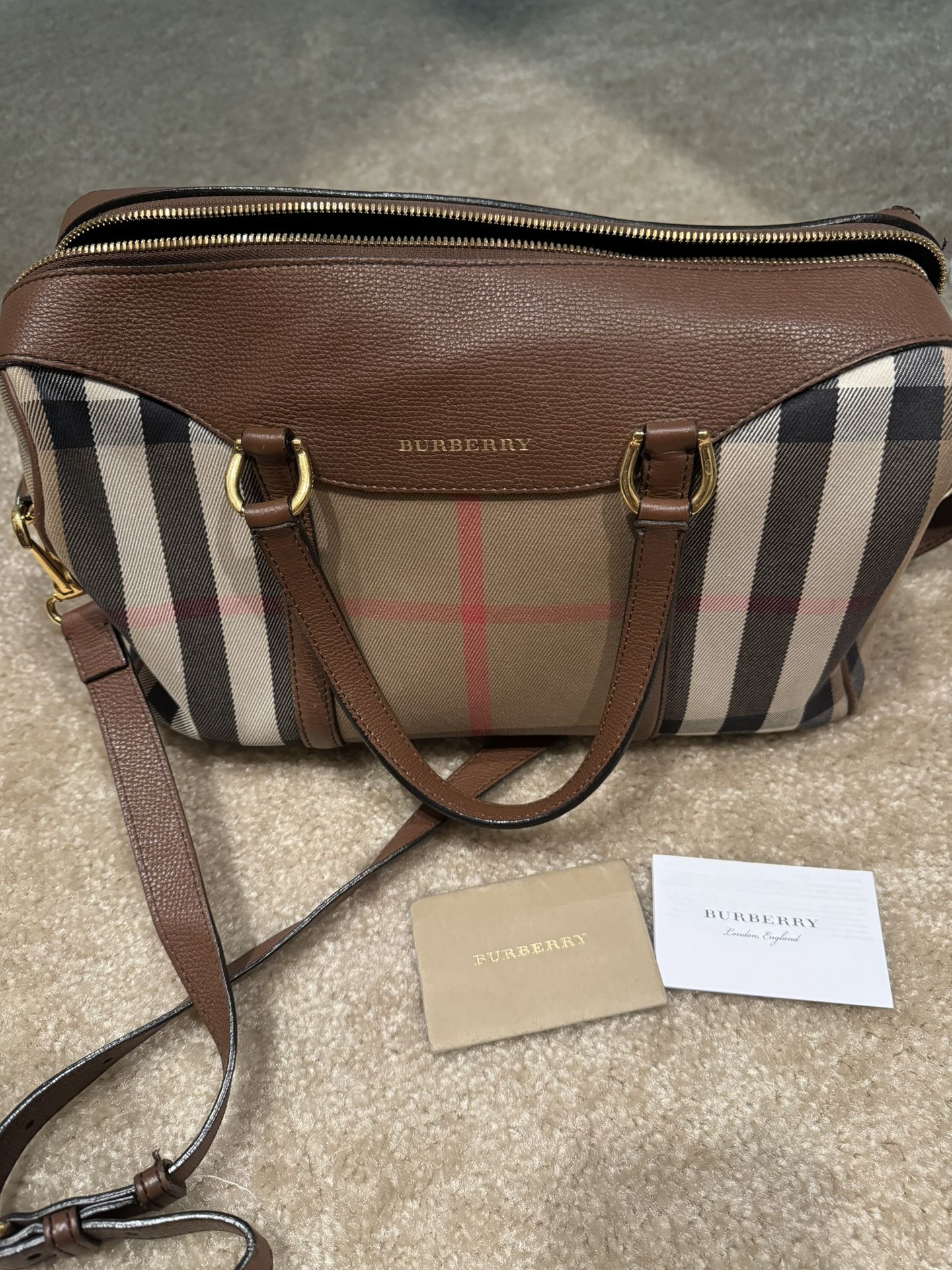 Authentic Burberry Bowling Bag