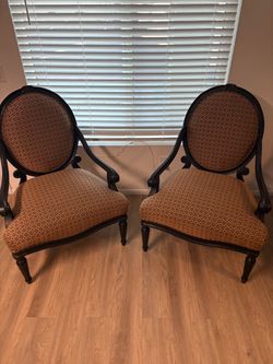 Pair of Sam Moore Upholstered Accent Chairs