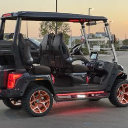 Evolution DMAX XT4 Gray With Mocha Seats / Lithium Battery Powered Golf Carts / LSV Street Legal Golf Carts /