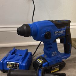 *BUNDLE* Kobalt Brushless Variable Speed Cordless Rotary Hammer Drill & Kobalt 24volt 4amp battery.