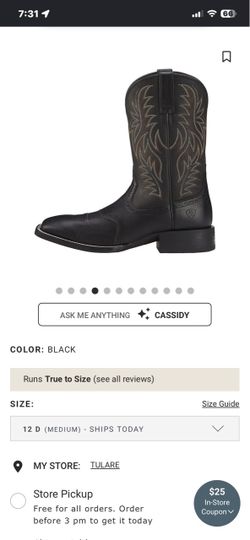 Ariat Black Western Cowboy Boots