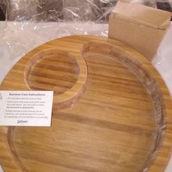 New, Organic Bamboo 2 Piece Serving Platter