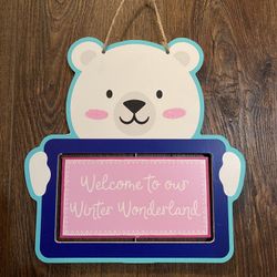 Winter Bear Decorative Sign