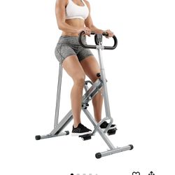 Sunny Health & Fitness Smart Row-N-Ride Glute & Leg Trainer, Foldable Squat Assist Rower with Exclusive SunnyFit App Connection
