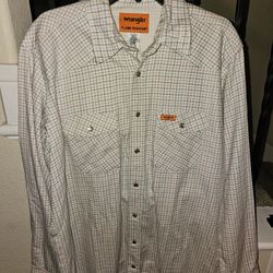 WRANGLER FRC PLAID PEARL SNAP ON SHIRT 