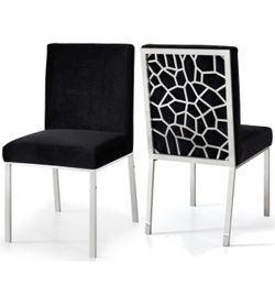 Black Chrome Dining Chairs