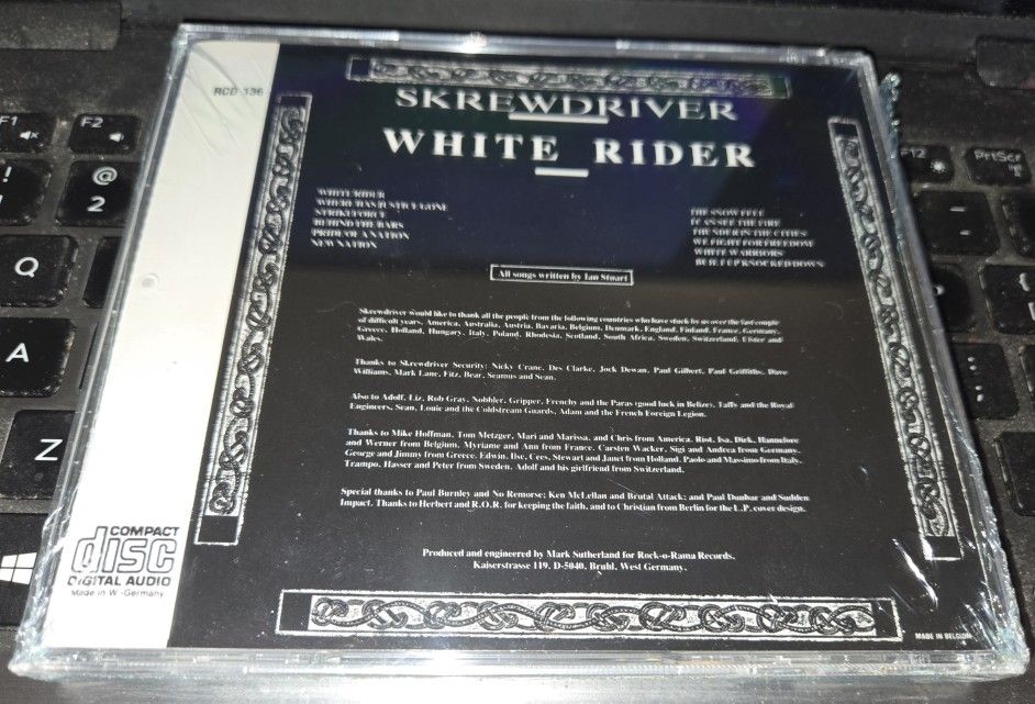 Skrewdriver White Rider CD New Sealed Oi Punk