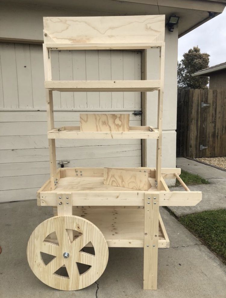 Custom Handmade retail display cart. Multipurpose outdoor Home business general