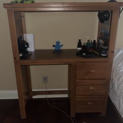 Wood Gaming Desk With Three Drawers 